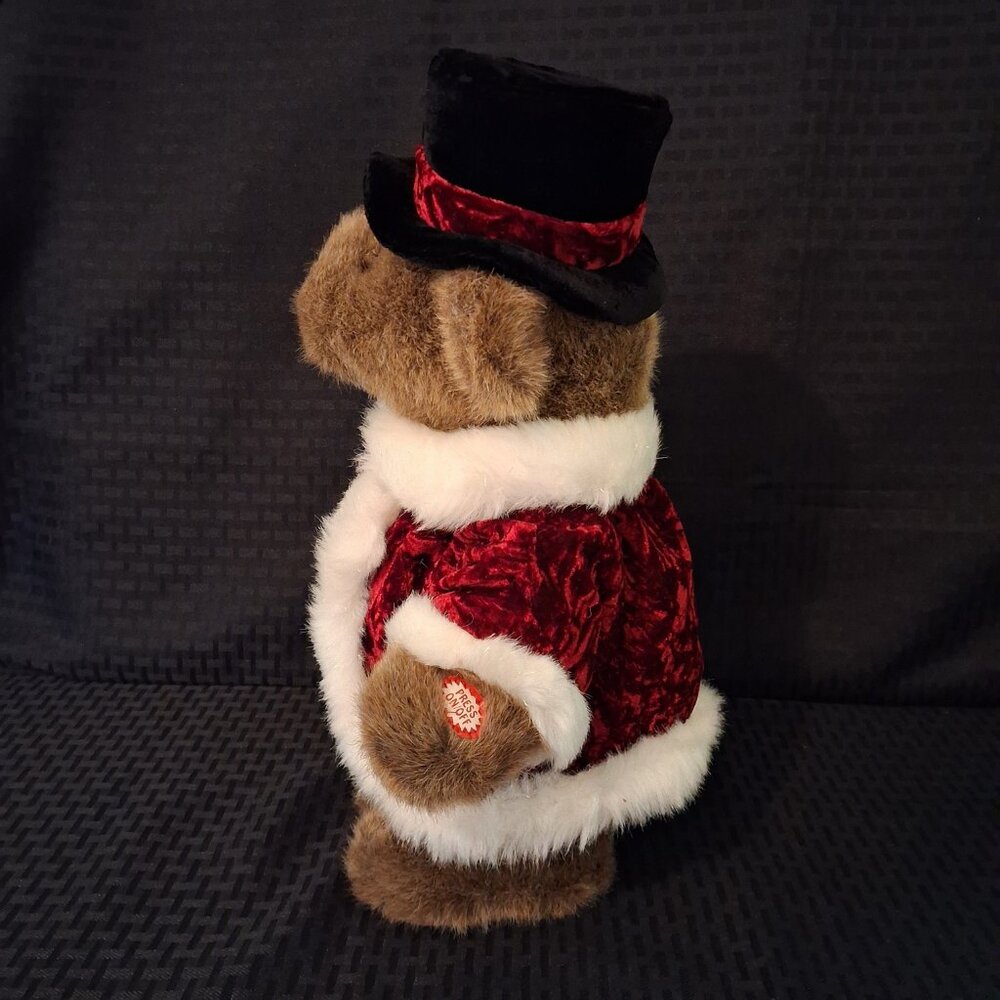 Dan Dee Teddy Bear with Top Hat Singing Lot Like Christmas See Video - Picture 8 of 13
